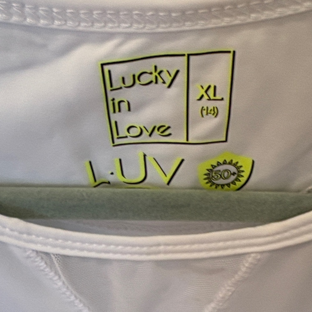 NWT Lucky in Love White Chill Out Tank Top - XL - Picture 4 of 5